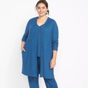 Lane Bryant LIVI Ribbed Hacci Midi Cardigan NWT Size 22/24
